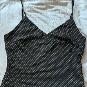 Striped Black and White Camisole Top